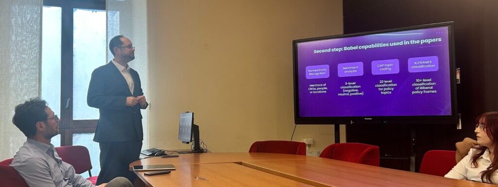 Miklós Sebők’s presentation on AI and Illiberalism at the University of Catania