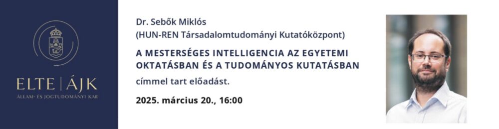Miklós Sebők presents at ELTE on AI in education and science