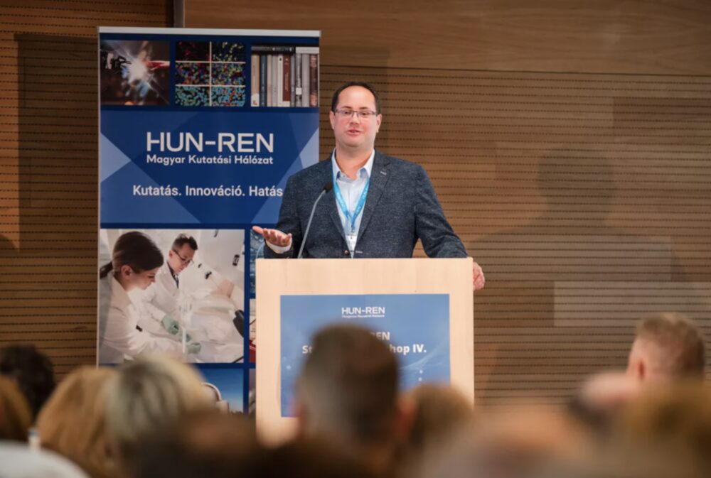 Miklós Sebők presents at the the 4th Strategic Workshop of the HUN-REN Hungarian Research Network