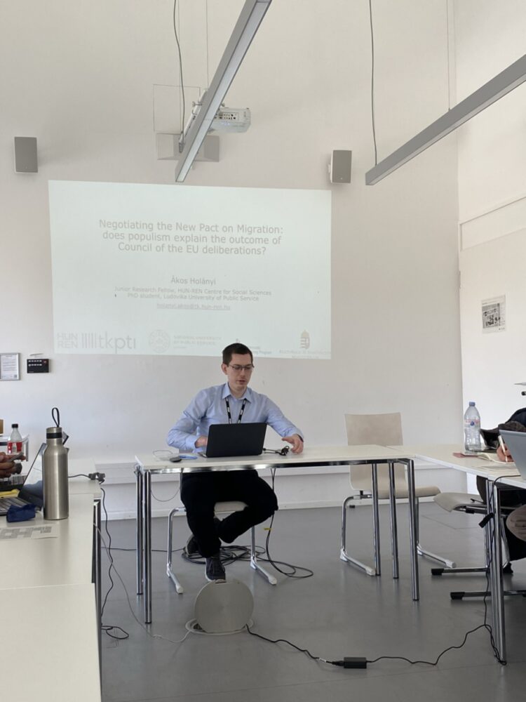 Ákos Holányi’s presentation on New Pact on Migration and Asylum at the ECPR Joint Sessions